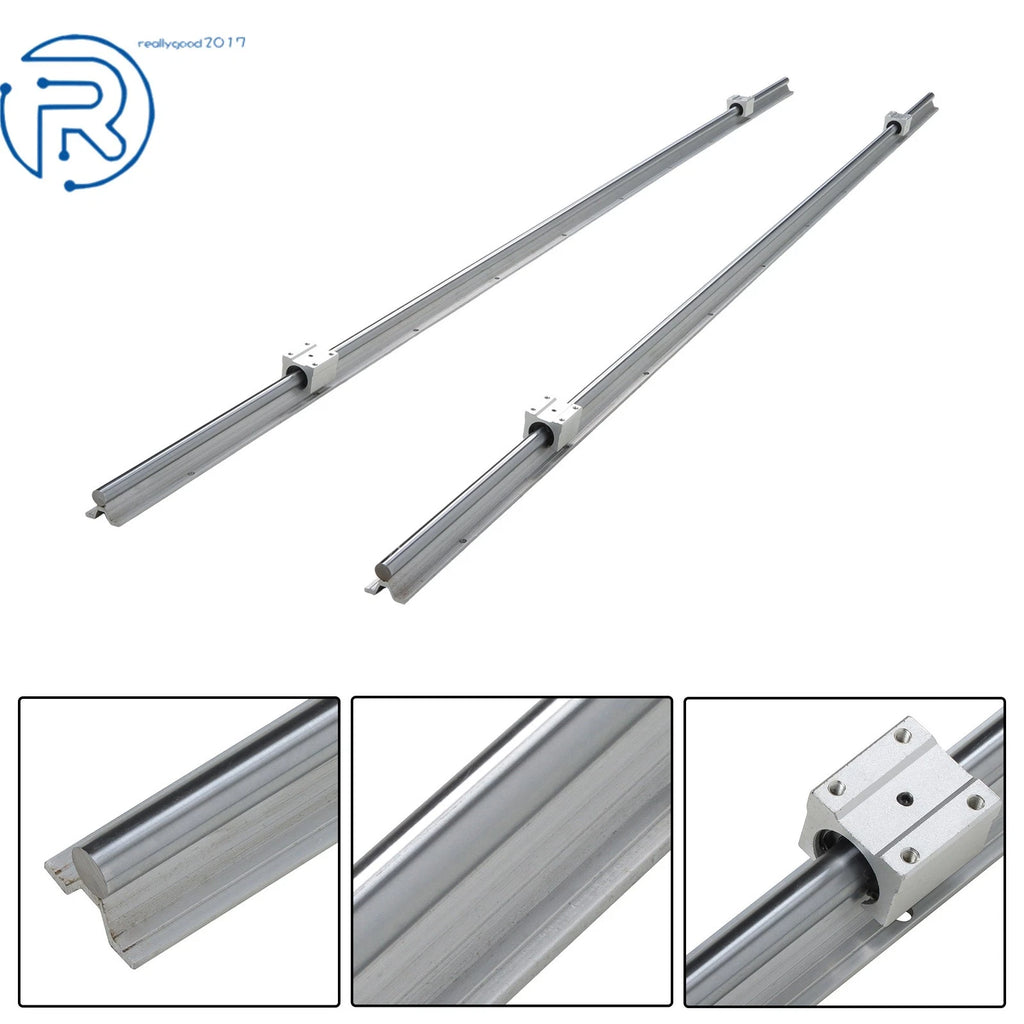 Set of 2 Linear Guide Rails with 4 Bearing Blocks for SBR16 (2000mm)