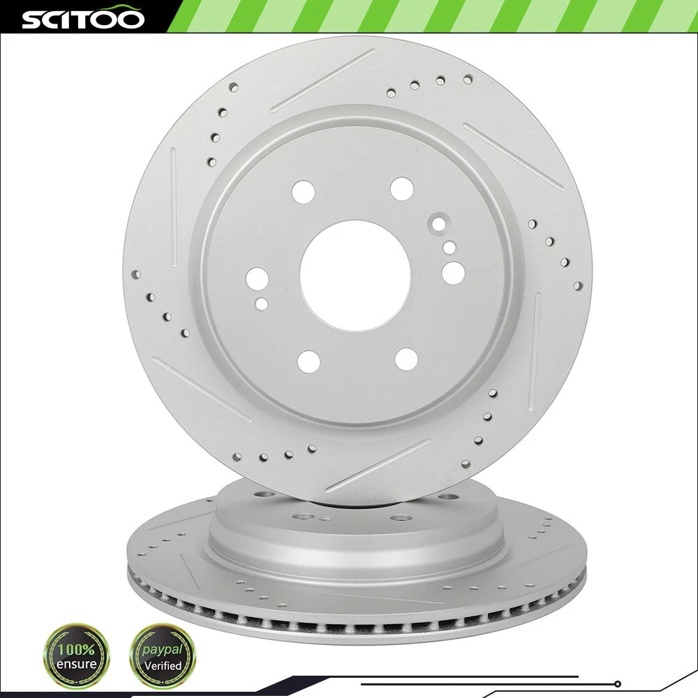 Rear Drill Brake Rotor for Chevrolet Silverado 1500, GMC Sierra 1500 (2019–2022)