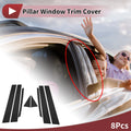 8 Pcs Door Pillar Window Trim for Nissan Altima (2002–2006) Black