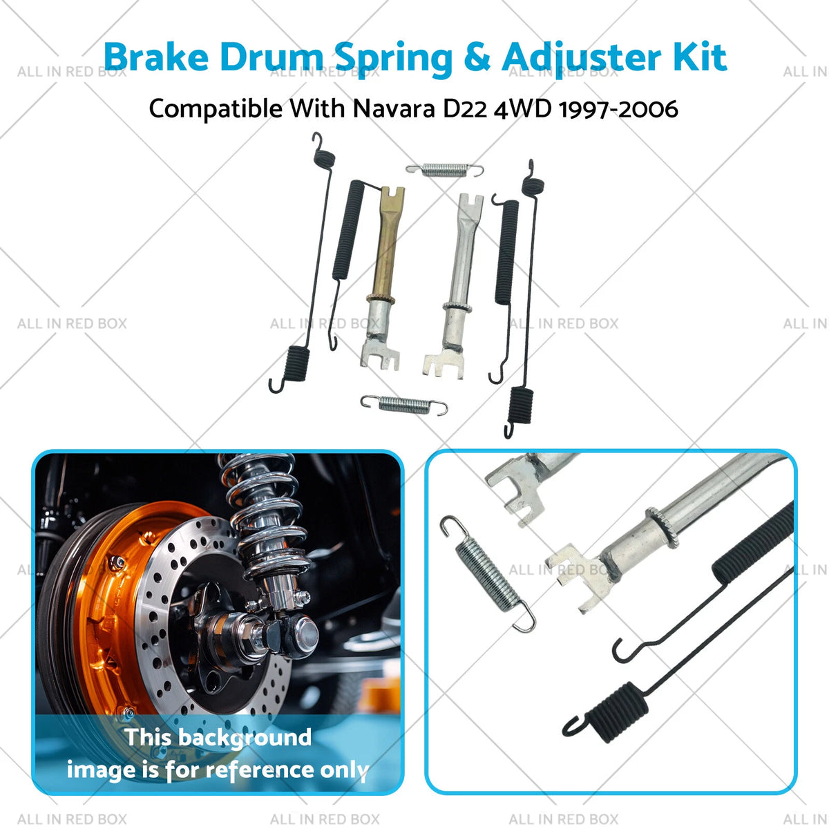 Brake Drum Spring Adjuster Clip Kit for Nissan Navara (1997)
