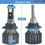 2X LED Headlight Bulbs for Hi-Lo Beam (9006 HB3)