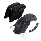 LED Rear Fender & 5" Stretched Hard Saddlebag for Harley Road Glide (2009–2013)