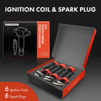 Set of 6 Ignition Coils & Iridium Spark Plugs for Nissan Altima Murano (2002–2022)