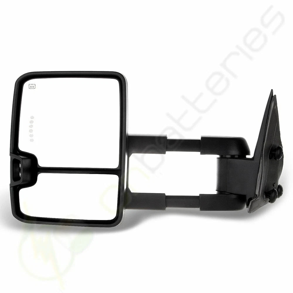 Pair of Power Heated LED Signal Tow Mirrors for Chevy Silverado GMC Sierra (1999–2002)
