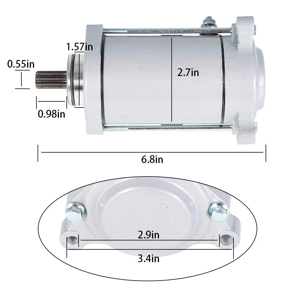 Starter and Relay/Solenoid for Suzuki VL1500 VL1500B Intruder 1500 (1998–2004)