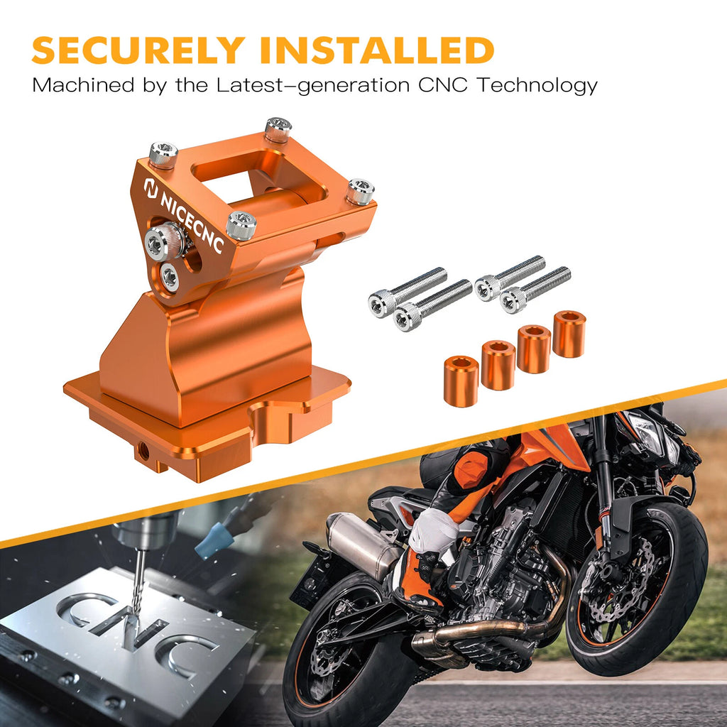 CNC Angle Adjustable GPS Phone Mount Bracket for Husqvarna Norden 901 (2022–2023)