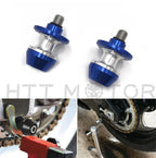 2X CNC Swingarm Spools Sliders for Universal Motorcycle 6MM Blue
