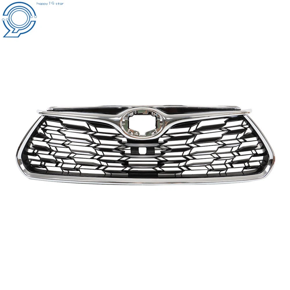 Front Bumper Grille for Toyota Highlander (2020-2022) Chrome Mesh Honeycomb