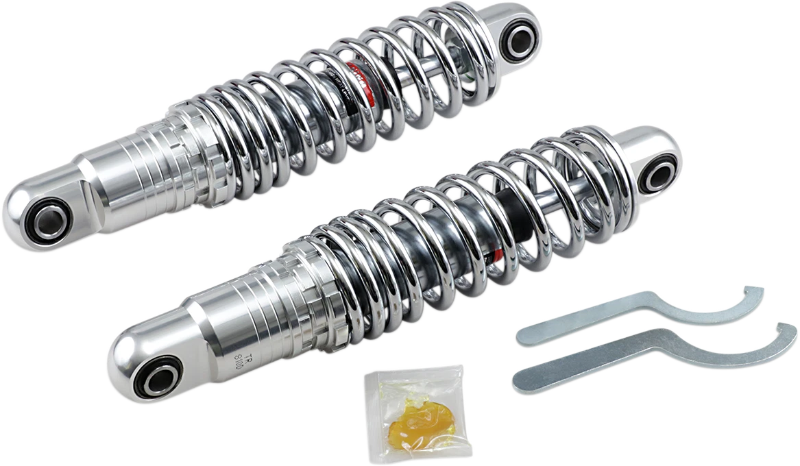 Premium Ride-Height Adjustable Chrome Shocks for Drag Specialties