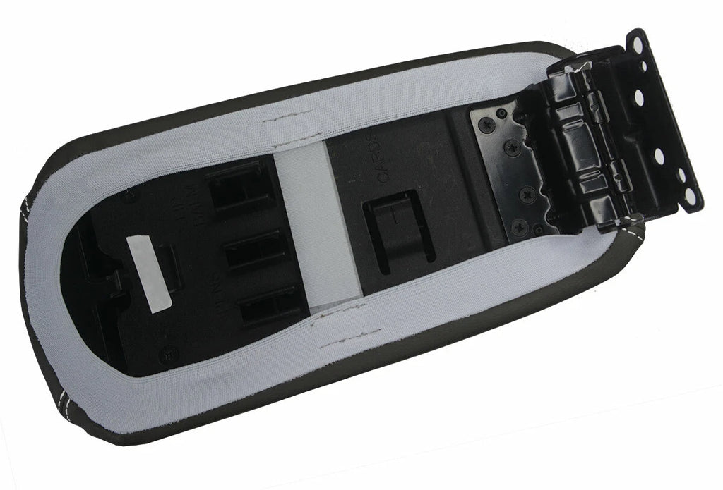 Console Lid Pull Over Cover Leather for Ford Focus (2008–2011) Black White Stitch