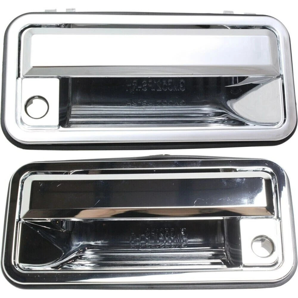 Outside Door Handle Pair Front Chrome Replacement for Chevrolet C1500 (1988–1999)