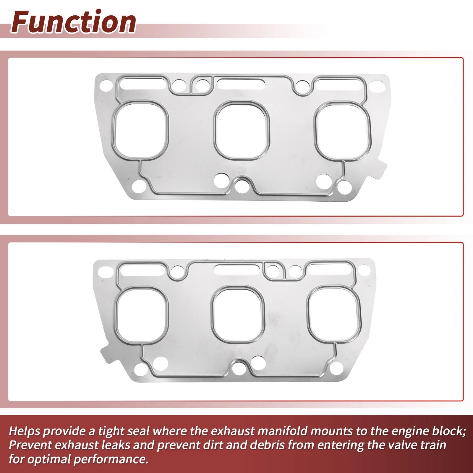 Set of 4 Exhaust Manifold Header Gaskets for Audi A8 D3 (4E2)