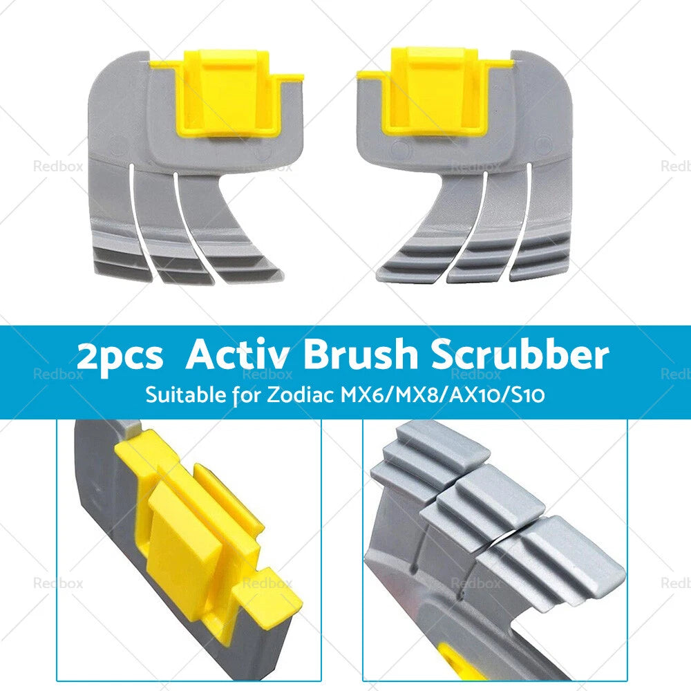 2X Activ Brush Scrubber for Zodiac MX6 MX8 AX10 AstralPool S10 (No Year)