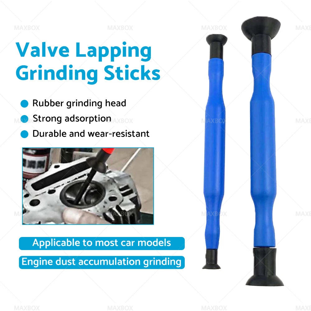 2Pcs Valve Lapping Grinding Sticks with Suction Cups for Automotive