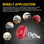 2X Push Button Quick Hood Bonnet Pins Lock Kit for Universal Vehicles