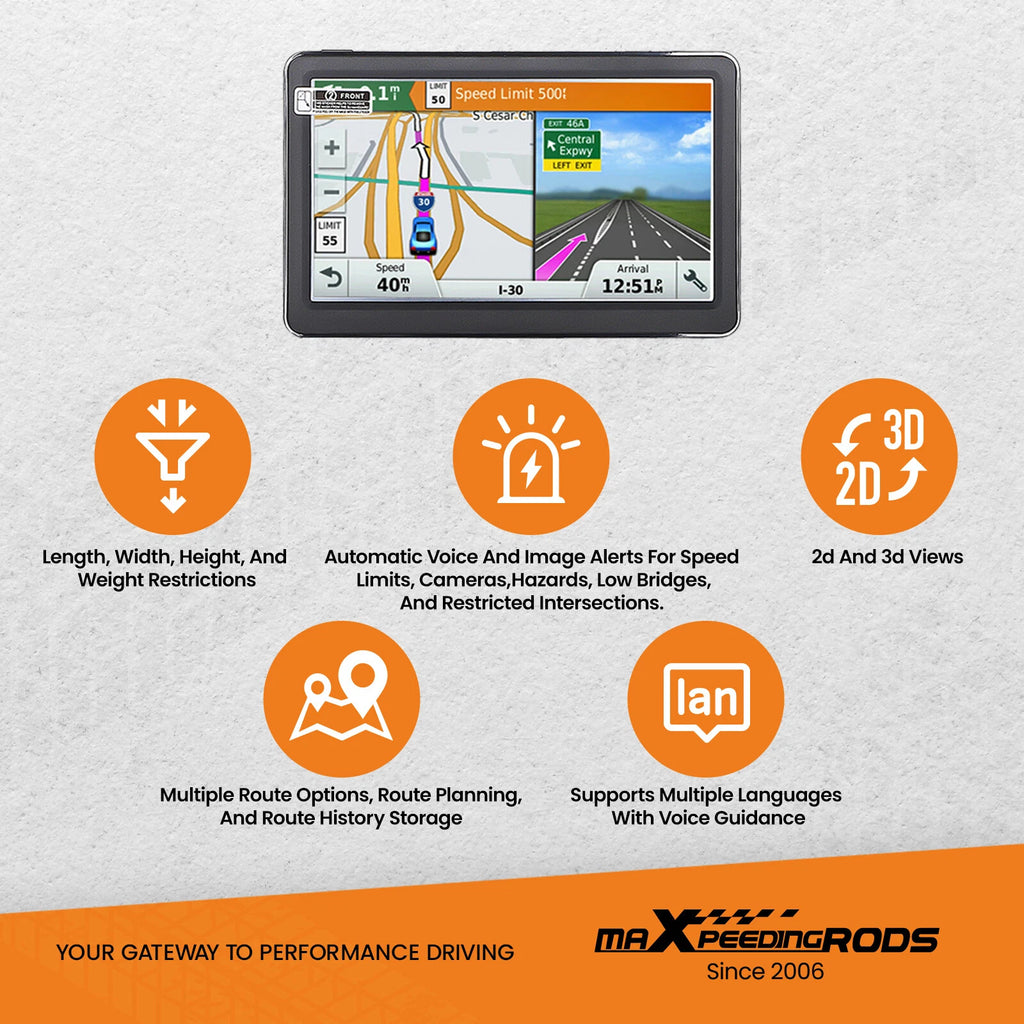 Touch Screen GPS Navigation for Truck RV BUS (Direct Installation)