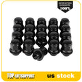 Set of 20 Bulge Acorn Lug Nuts 12x1.25 Black for Infiniti Q50