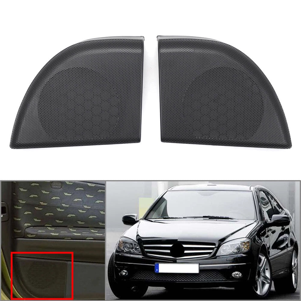 Pair Side Door Speaker Horn Covers for Mercedes Benz C-Class CLC-Class (2001–2015)