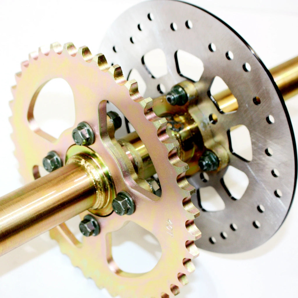Rear Axle Assembly Sprocket Cog Brake Rotor Hub for Quad Dirt Bike ATV