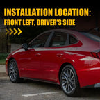 Heated Left Side Mirror Glass for Hyundai Sonata (2015â2019)