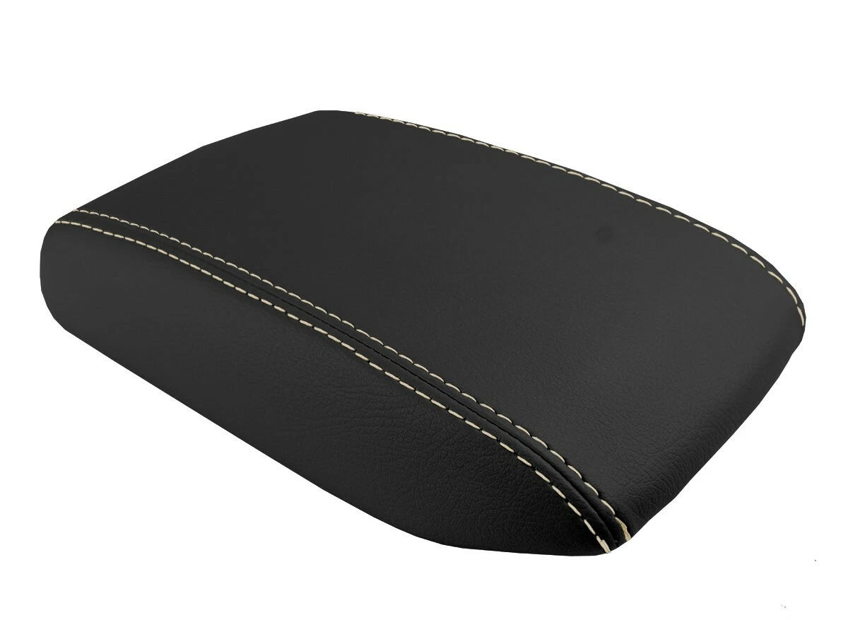 Leather Console Lid Armrest Cover for Toyota Camry (1997–2001) Beige Stitch