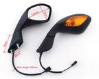Pair Rear View Mirrors with Turn Signal for Aprilia RSV 1000 (2004–2008)
