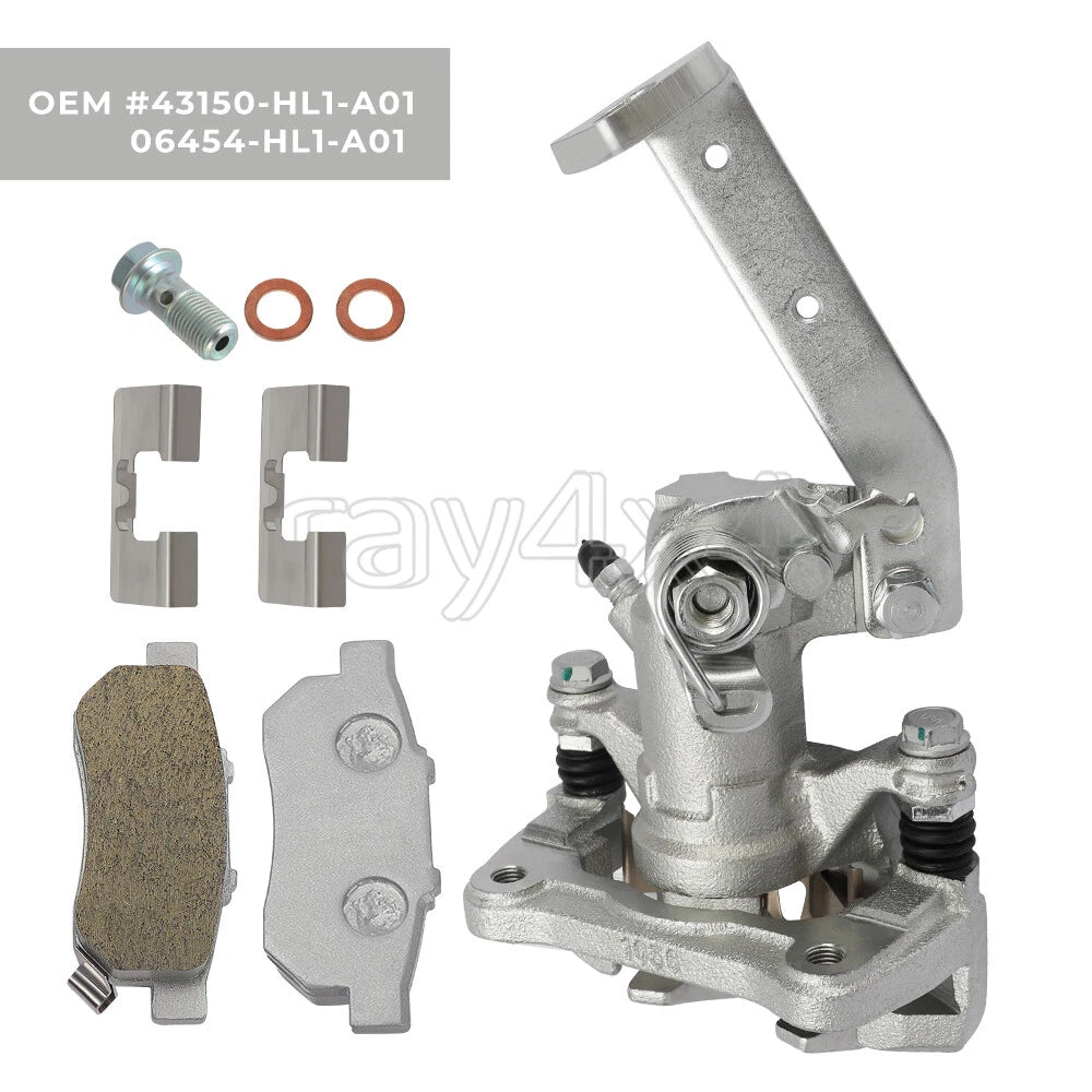 Rear Brake Caliper Left w/Ceramic Pads for Honda MUV700 Big Red (2009–2013)