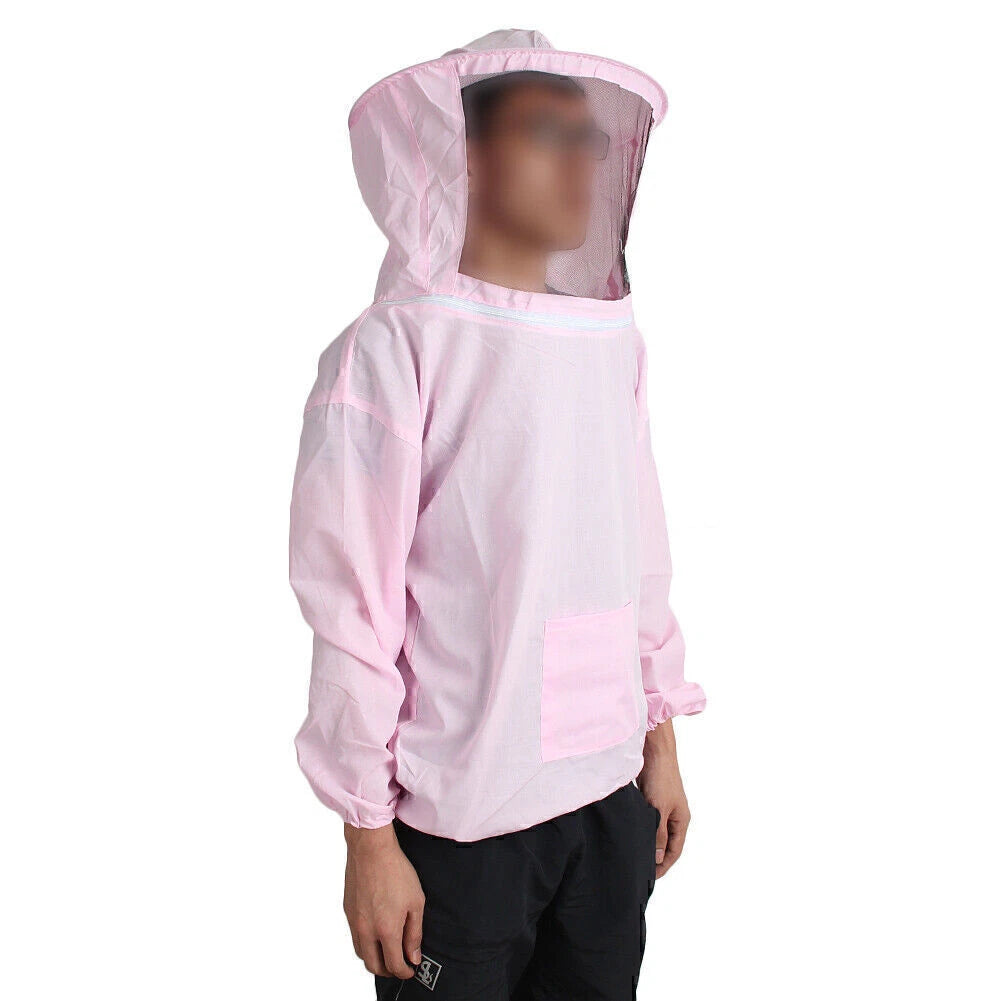Beekeeping Jacket with Veil and Hat for Beekeepers (Pink)
