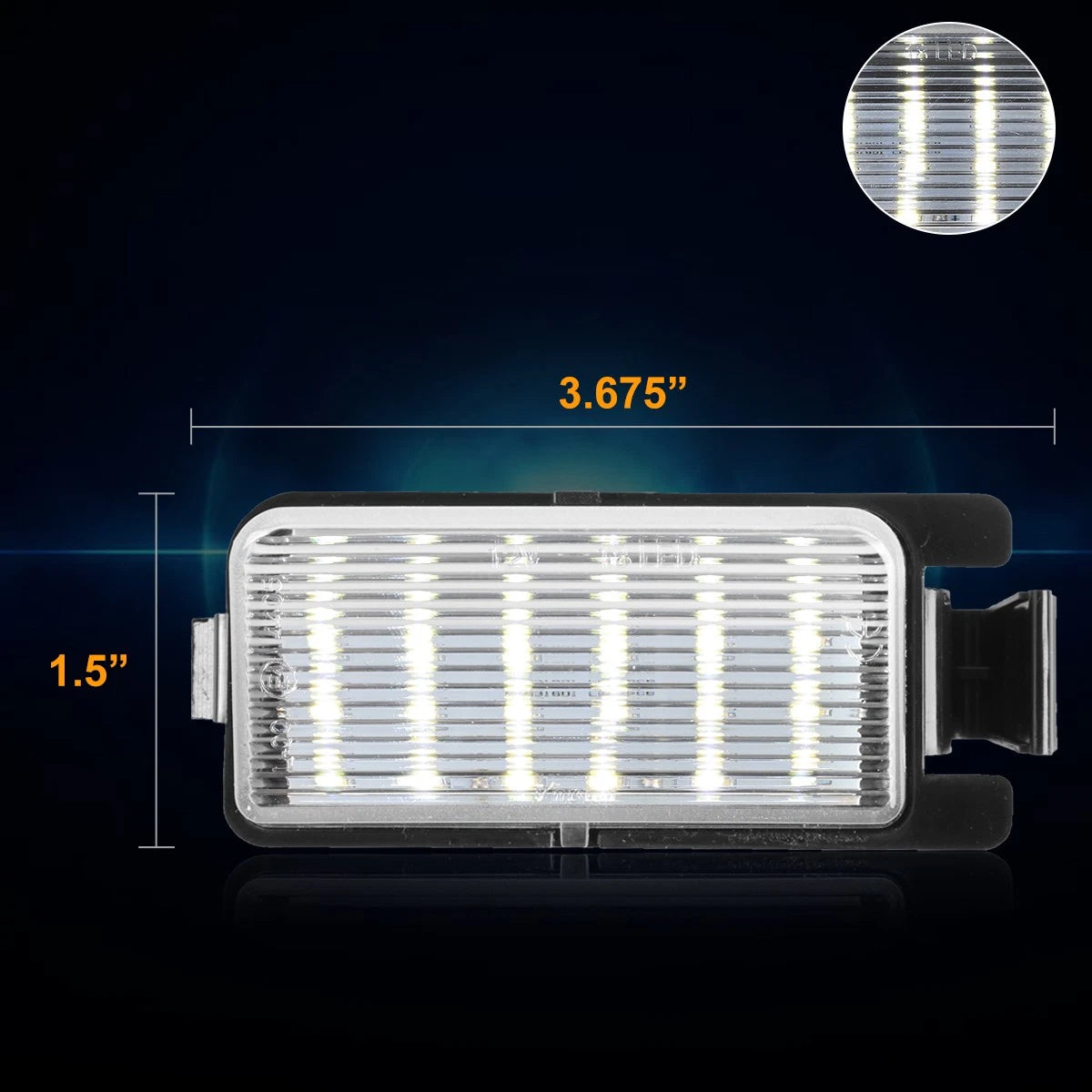 Nuvision White LED License Plate Lights for Nissan 350Z/370Z/GTR/Leaf/G25/G35/G37 (2003–2020)