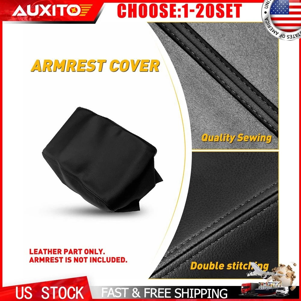 Black Leather Console Lid Cover for Toyota 4Runner (2010–2023)