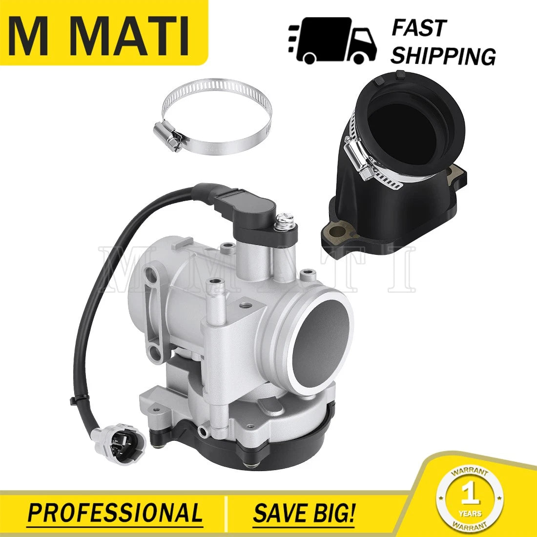 Throttle Body & Intake Adapter Boot for Polaris RZR 800 (2008–2009) RZR S 800 (2009)