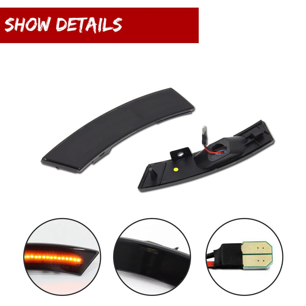 Smoked Amber LED Front Side Marker Lights for Mercury Milan (2010–2012)