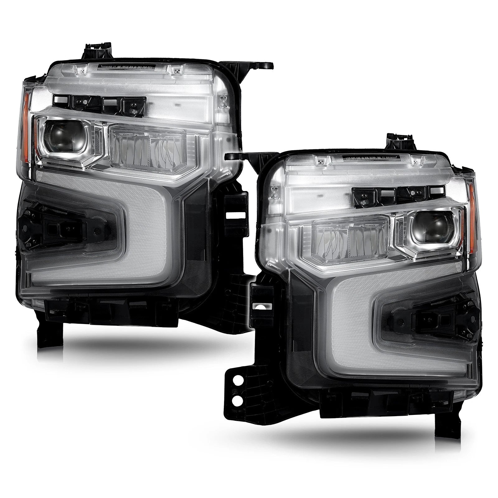 Set of 2 LED Headlights for Chevy Silverado 1500 LTZ (2022–2026) Chrome w/DRL