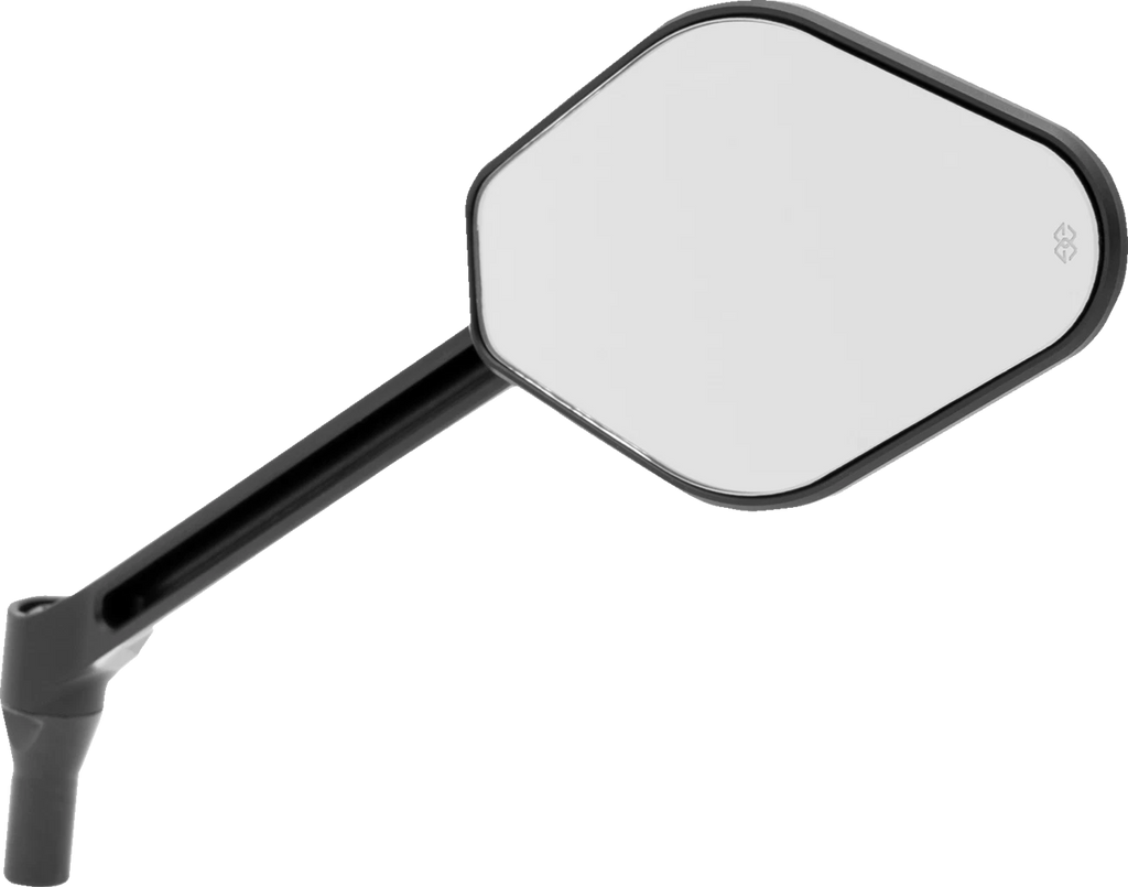 Adjustable Black Long Stem Diamond Mirror for Motorcycle (RHD)