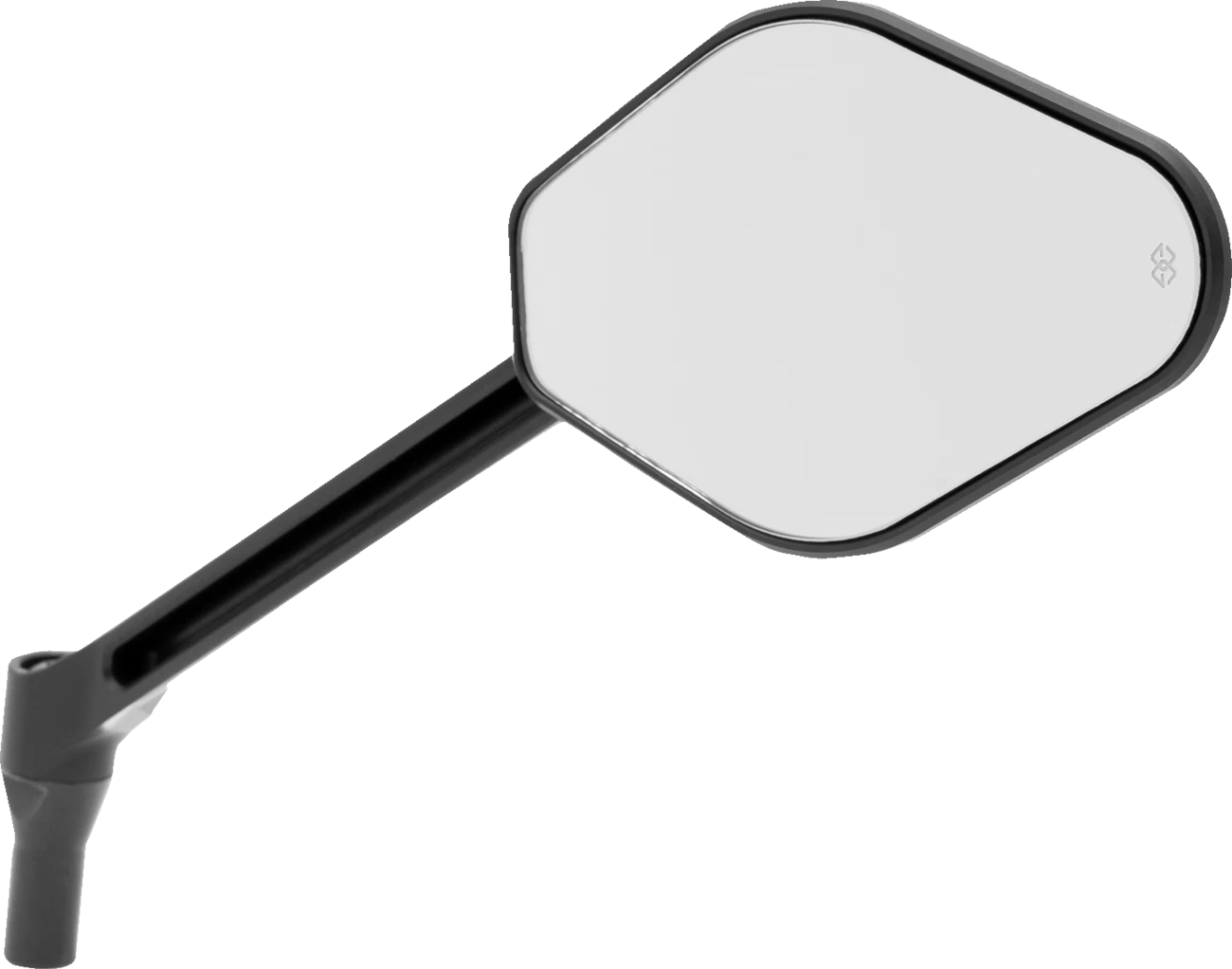 Adjustable Black Long Stem Diamond Mirror for Motorcycle (RHD)