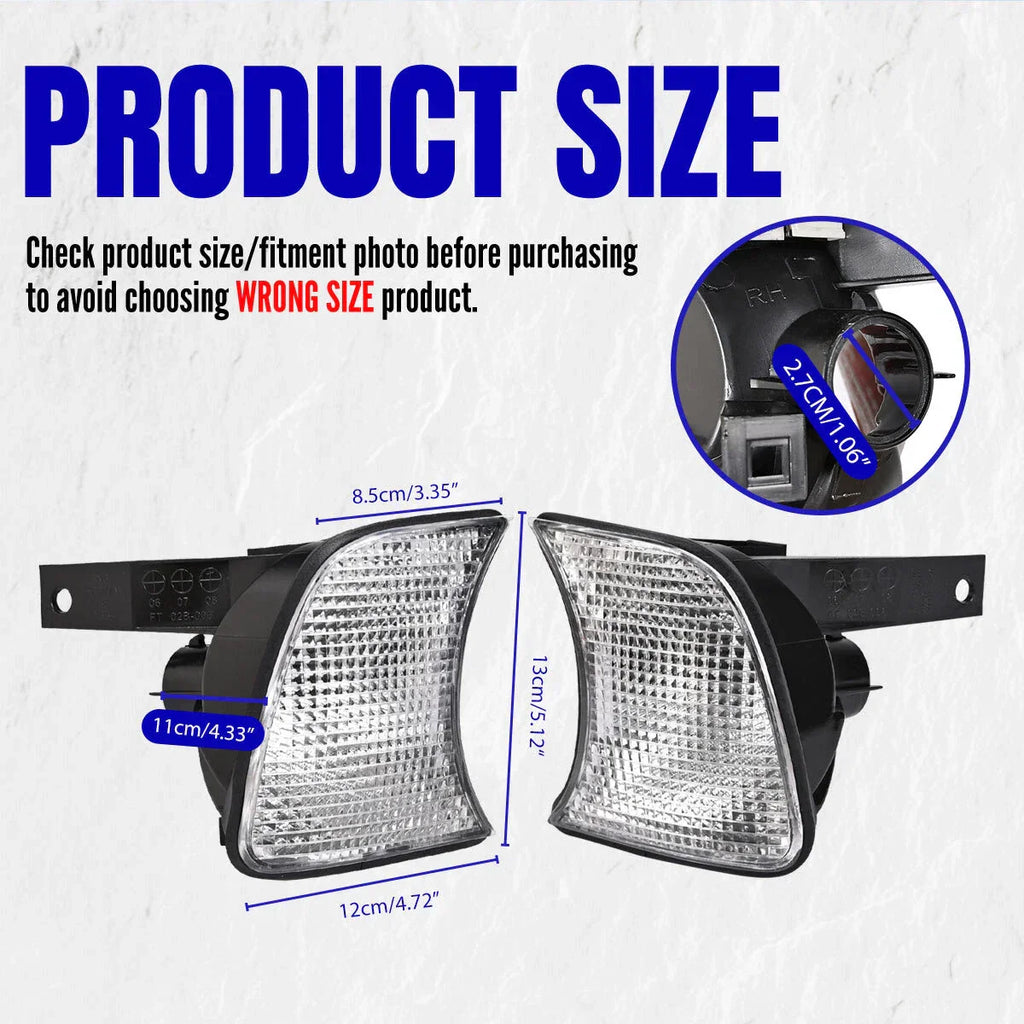 1 Pair Front Corner Lights Turn Signal for BMW 5-Series E34 (1988–1995)