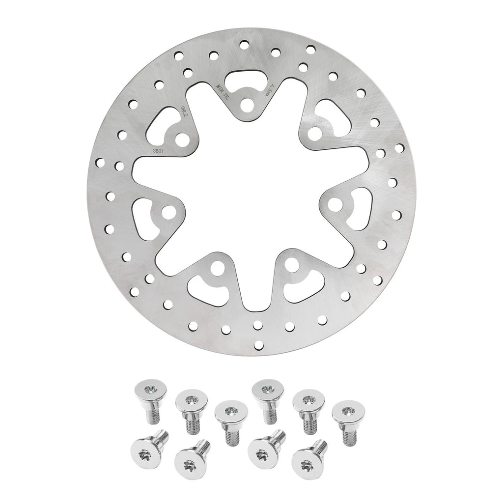 Front Brake Disc Rotor & Bolts for Harley Electra Road Glide (2014–2024)