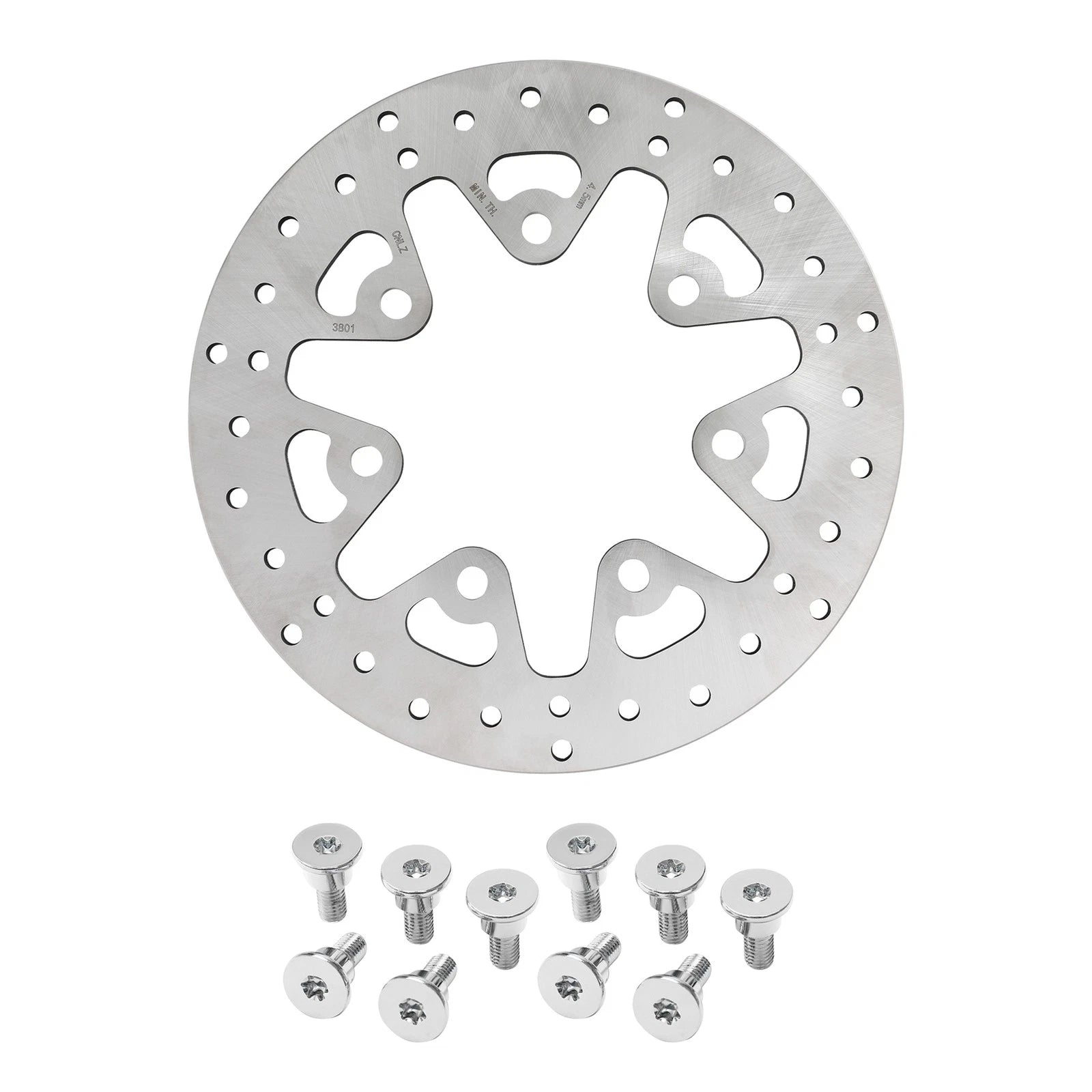 Front Brake Disc Rotor & Bolts for Harley Electra Road Glide (2014–2024)