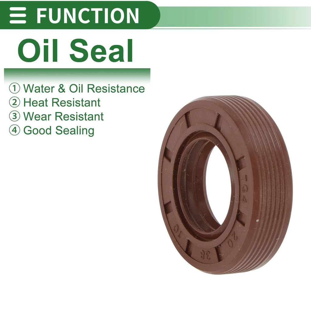 Set of 5 Oil Seals FKM Rubber 20x38x10mm for Various Models 