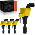 Set of 4 Yellow Ignition Coils for Chevrolet Equinox Malibu GMC Terrain