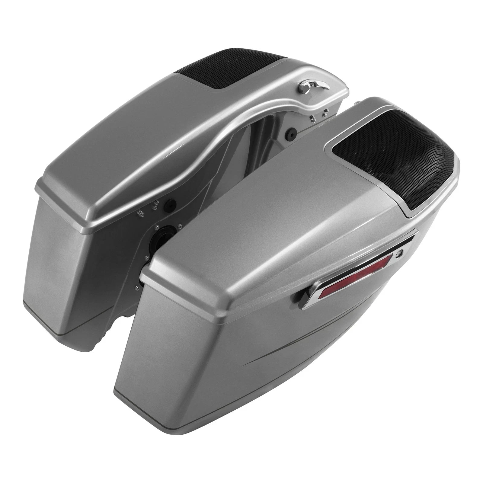 Hard Saddlebags for Harley CVO Street Glide (2023–2025) Dark Platinum Pinstripe