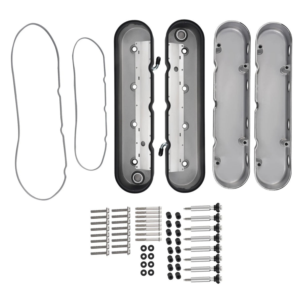 Fabricated Aluminum Valve Covers for LS Engines (LS1, LS2) JM80822BK
