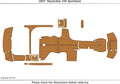 EVA Foam Teak Deck Floor Mat for NauticStar 230 Sportdeck (2007)