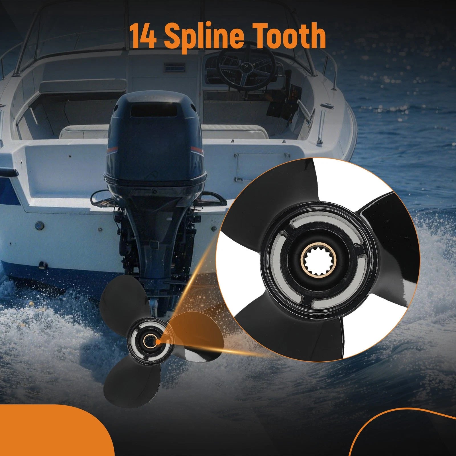 10.1x13 Boat Propeller for Evinrude 15-35HP E-Tec H.O. (2011–Present)