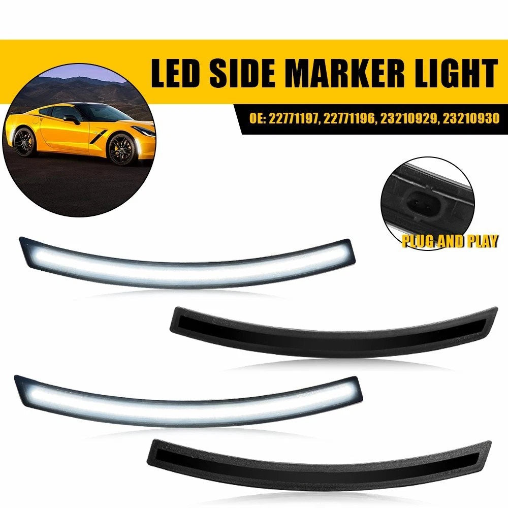 Set of 4 Side LED Signal Markers for Chevy Corvette C7 (2014–2019)