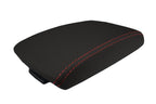 Console Lid Armrest Cover for Mazda 3 (2010–2013) Carbon Fiber Red Stitch
