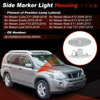 Set of 2 Side Indicator Light Housings for Nissan Cube Juke Leaf Note (–) 261608990A