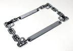 Chrome Metal Chain License Plate Tag Frame for Motorcycle Universal (All Years)