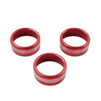 Red AC Climate Control Knob Ring Covers for Subaru Forester XV Crosstrek WRX STi (2014-2021)