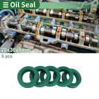 Set of 5 Oil Seal Rotary Shaft Seal 20x30x8mm High Pressure Green for Various Models